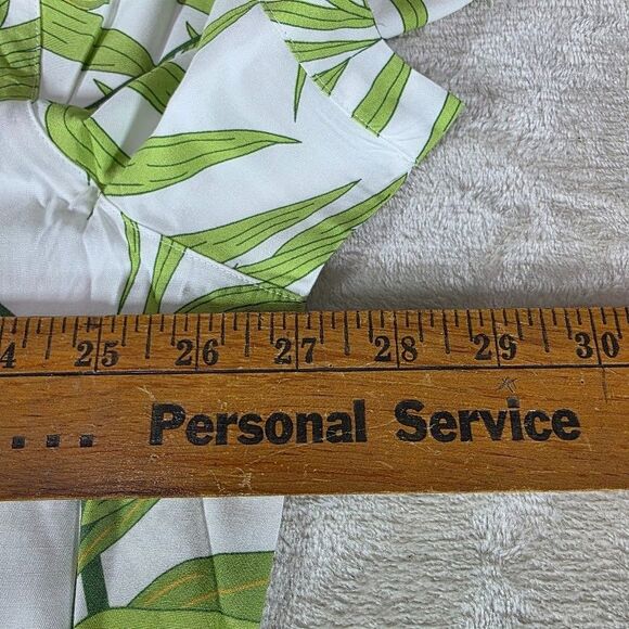 PIYAMA Abigail Pajama Sleep Set XXXL Shorts w/Short Sleeve Top Green/White Palm - Picture 10 of 13